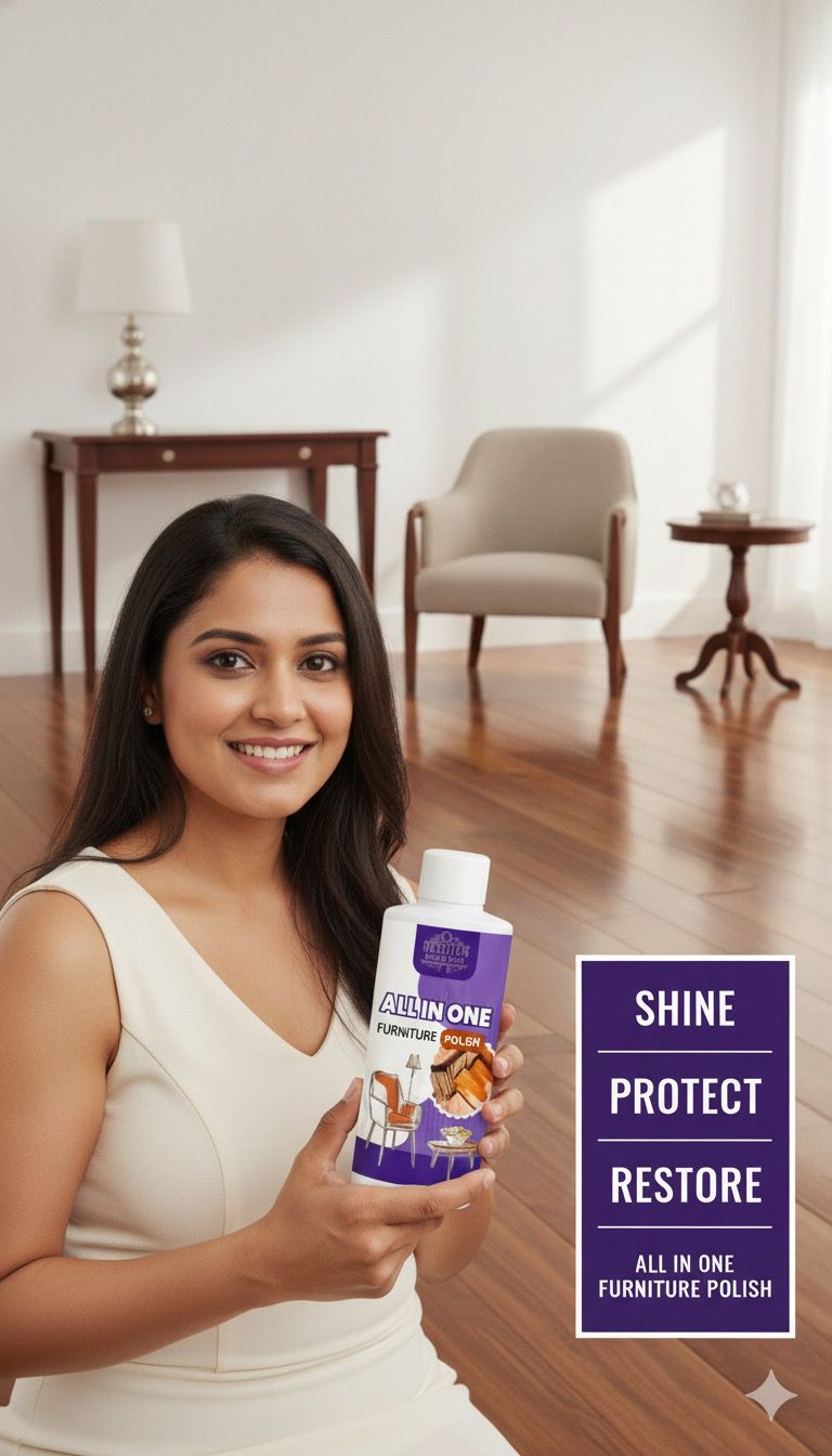 Polish Furniture Cleaner Shiner Floor Coating Paint Wood 100ML (Pack of 2 + 1 free)